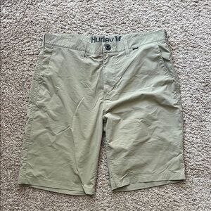Hurley Men's Khaki Flat Front Shorts